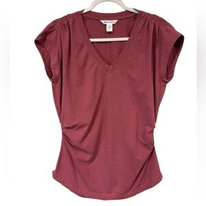 Athleta Short Sleeve Tee in Burgundy